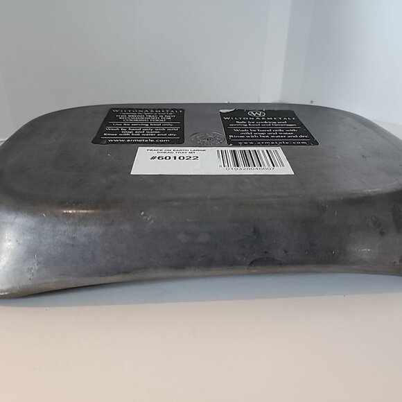 Vintage Pewter Bread Tray Dove Wilton Armetale Peace on Earth Goodwill to All - Picture 3 of 15